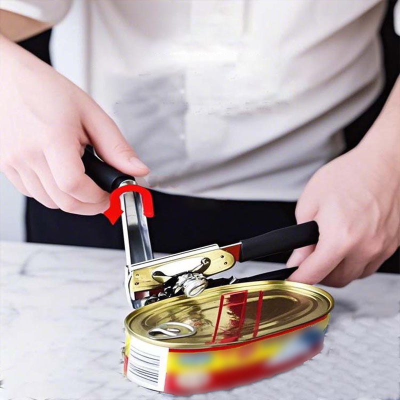 Ergonomic Manual Can Opener with 360° Rotating Handle