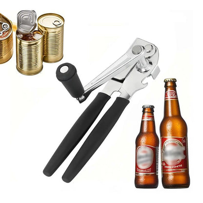 Ergonomic Manual Can Opener with 360° Rotating Handle