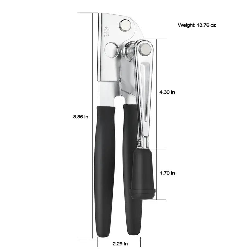 Ergonomic Manual Can Opener with 360° Rotating Handle
