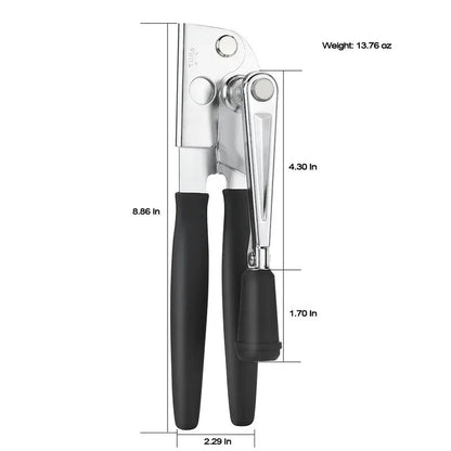 Ergonomic Manual Can Opener with 360° Rotating Handle