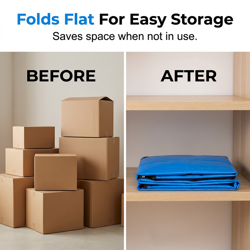 🔥Collapsible Storage & Moving Bag – Heavy‑duty PE, water‑resistant