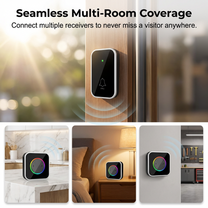 📢Wireless Doorbell with 7-Color LED Light