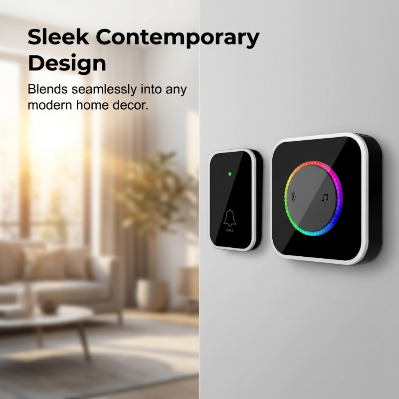 📢Wireless Doorbell with 7-Color LED Light