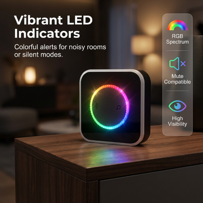 📢Wireless Doorbell with 7-Color LED Light
