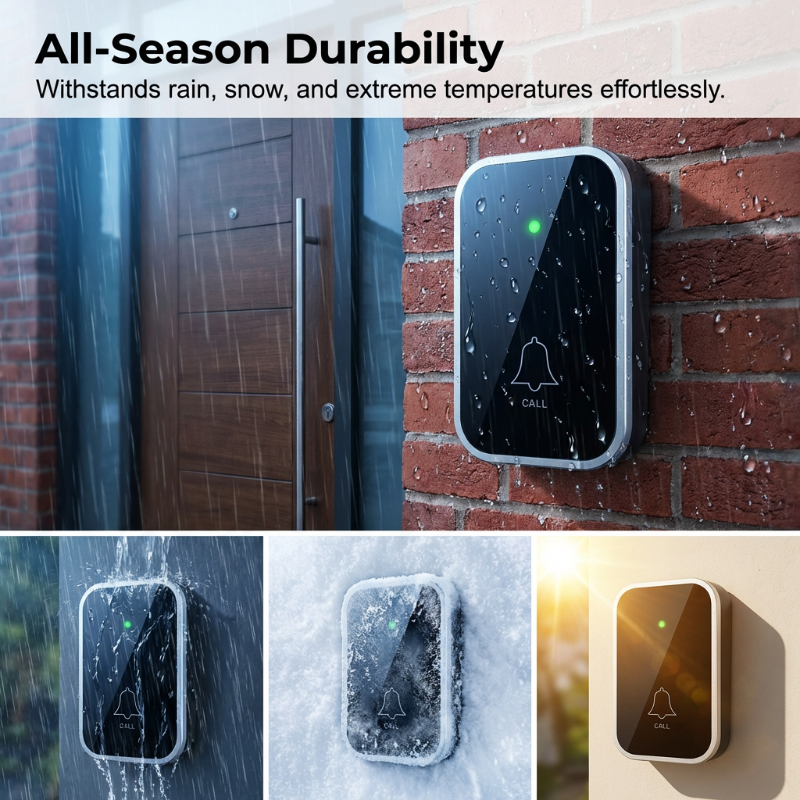 📢Wireless Doorbell with 7-Color LED Light