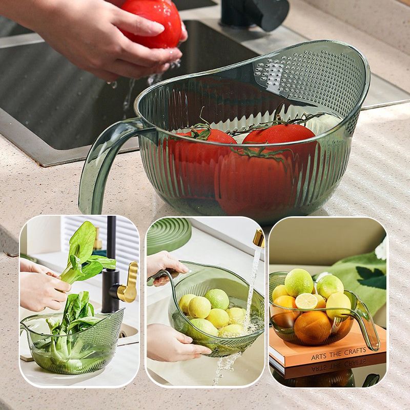 🍚  Multipurpose Rice Washing Bowl Strainer with Handle