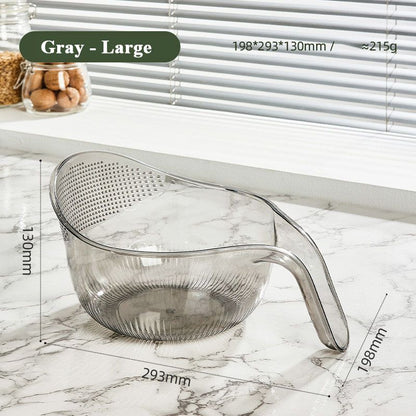 🍚  Multipurpose Rice Washing Bowl Strainer with Handle