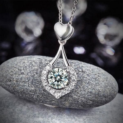 💖Twinkling Heart Waterdrop Stone Necklace