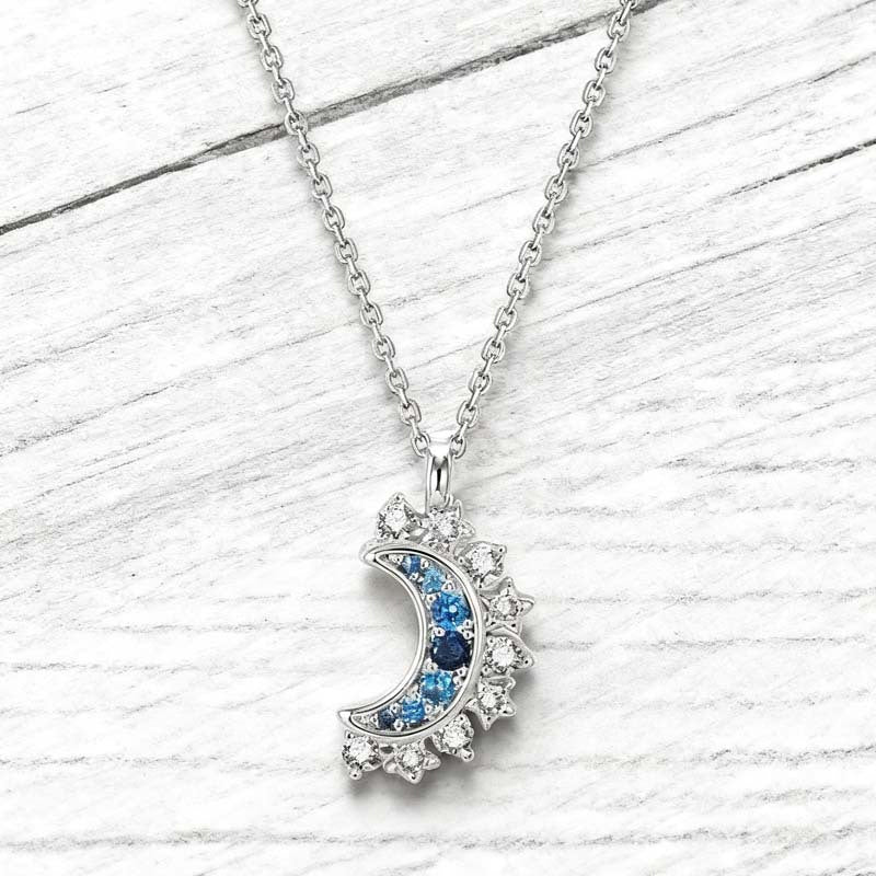 📢📢40% OFF !! ⏰Sun and Moon Pendant Necklace with Rhinestones