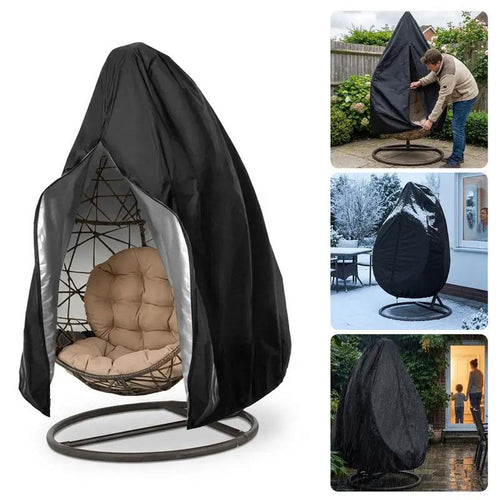 ⏰🔥New Arrival🪑 Heavy-Duty Waterproof Hanging Egg Chair Cover – UV Resistant, Durable Oxford Cloth & Easy Zipper Installation ☀️✨