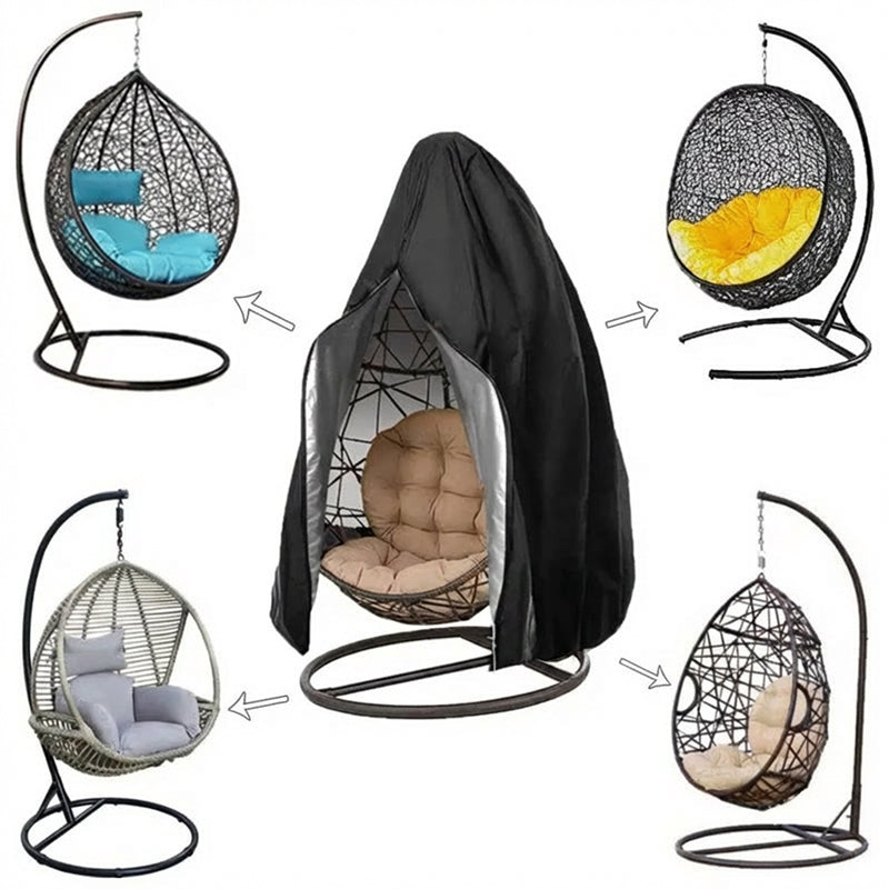 ⏰🔥New Arrival🪑 Heavy-Duty Waterproof Hanging Egg Chair Cover – UV Resistant, Durable Oxford Cloth & Easy Zipper Installation ☀️✨