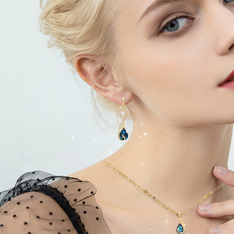 🦚 Phoenix Earrings – Peacock Design, CZ Gems, Lightweight, Gift 🎁