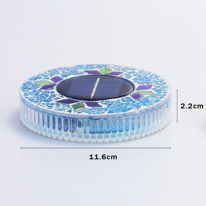 Solar Outdoor Mosaic Disk Lights