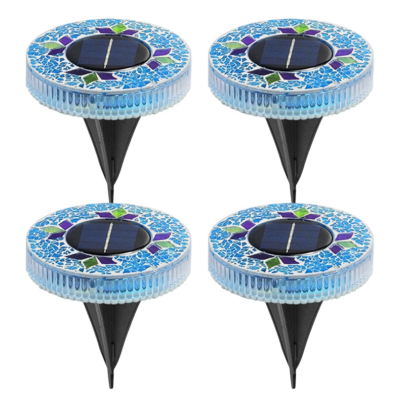 Solar Outdoor Mosaic Disk Lights