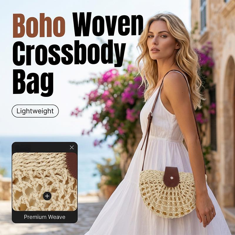 📢📢35% OFF !! ⏰Woven Crossbody Bag for Women