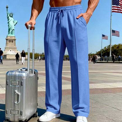 💥Men's Elastic Waist Drawstring Straight Leg Pants