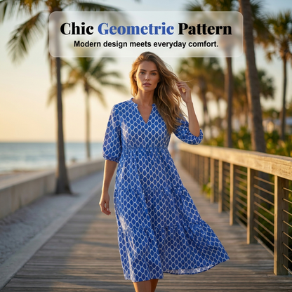 📢📢30% OFF !! ⏰Women's Casual Bohemian Printed Maxi Dress