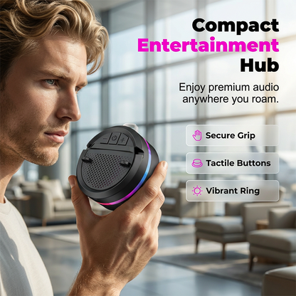 Portable Bluetooth Speaker with RGB Lights & Phone Stand
