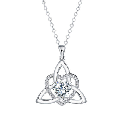 Celtic Knot Heart Pendant Necklace💎📿