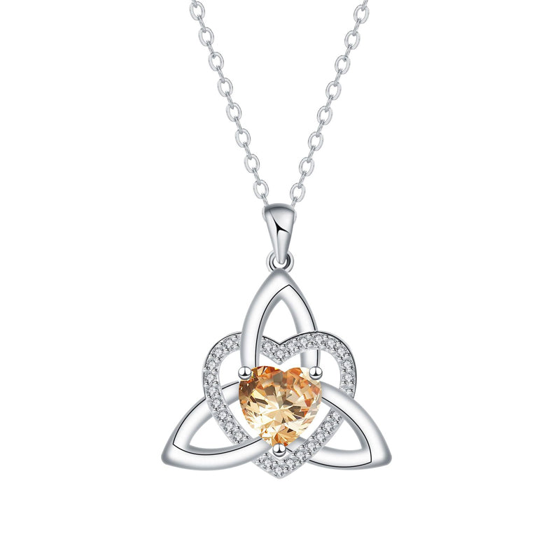 Celtic Knot Heart Pendant Necklace💎📿