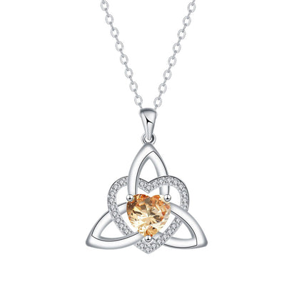 Celtic Knot Heart Pendant Necklace💎📿