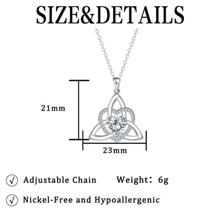 Celtic Knot Heart Pendant Necklace💎📿