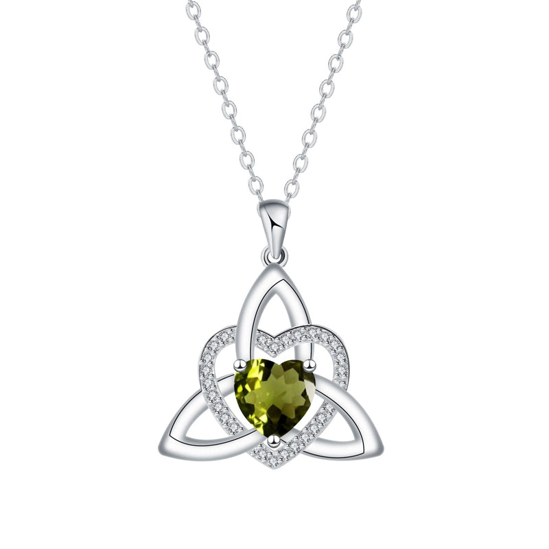 Celtic Knot Heart Pendant Necklace💎📿