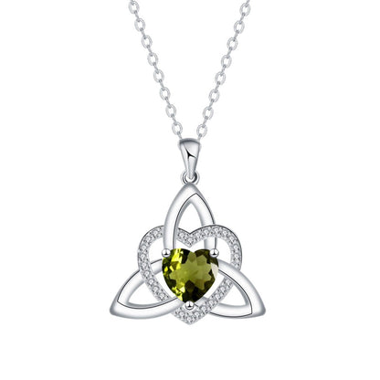 Celtic Knot Heart Pendant Necklace💎📿
