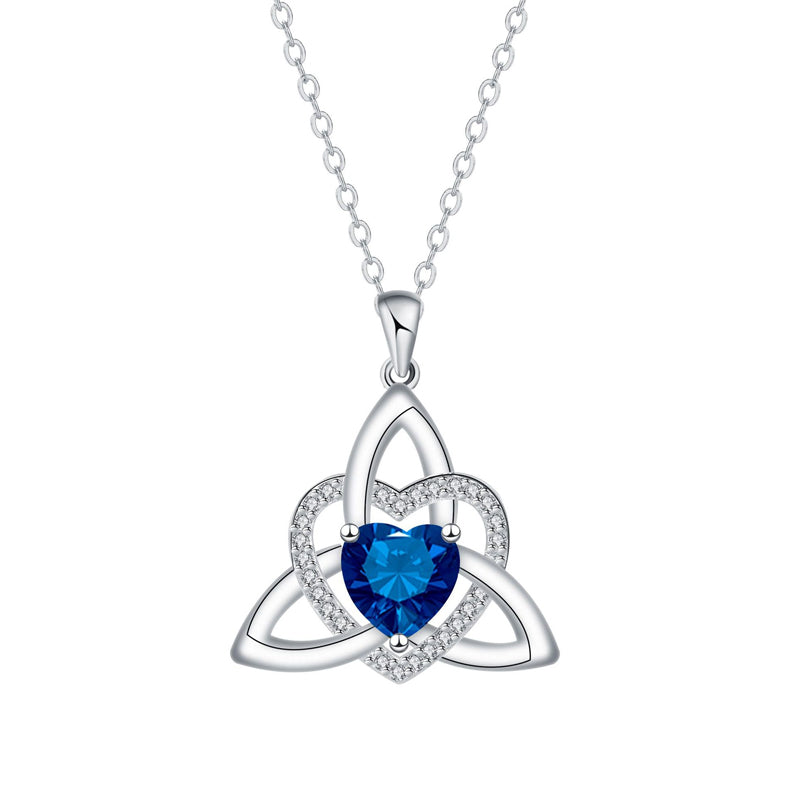 Celtic Knot Heart Pendant Necklace💎📿