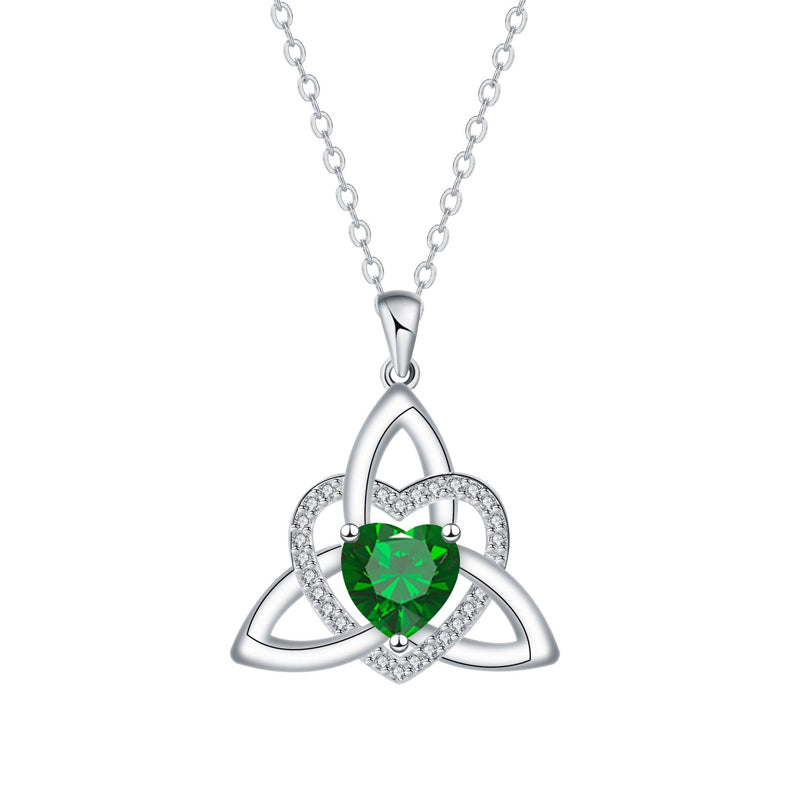 Celtic Knot Heart Pendant Necklace💎📿