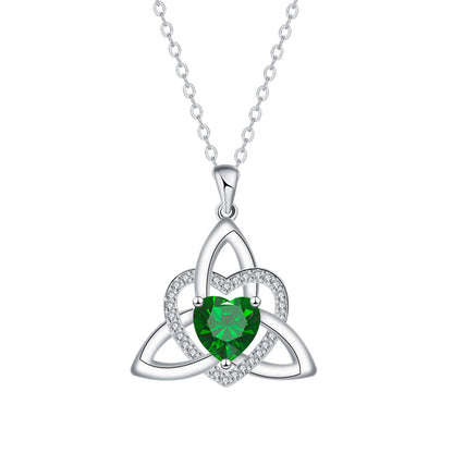 Celtic Knot Heart Pendant Necklace💎📿