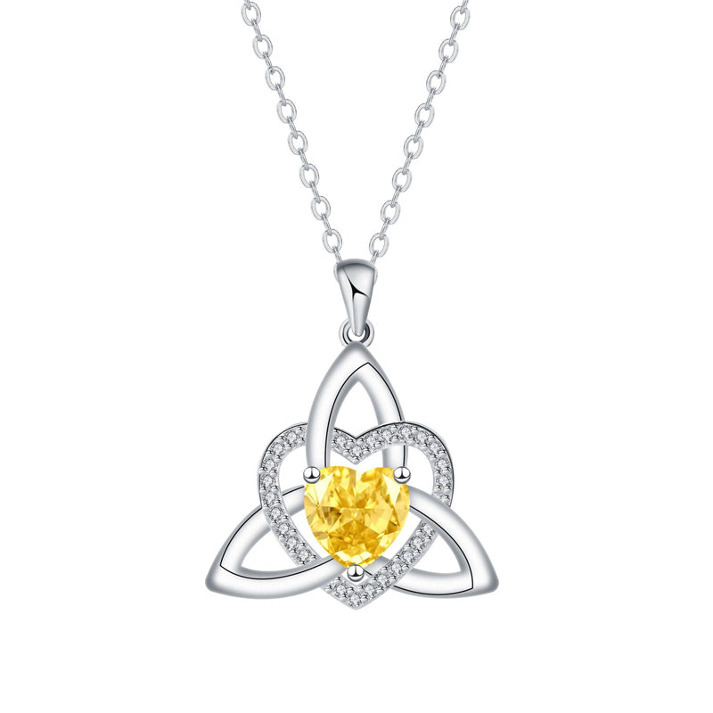 Celtic Knot Heart Pendant Necklace💎📿