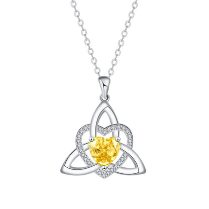 Celtic Knot Heart Pendant Necklace💎📿
