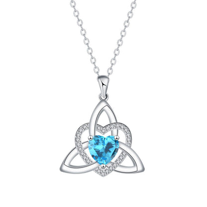 Celtic Knot Heart Pendant Necklace💎📿