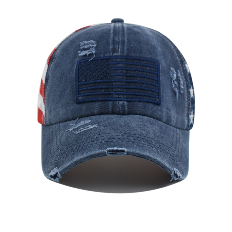 ⏰Distressed American Flag Mesh Baseball Cap