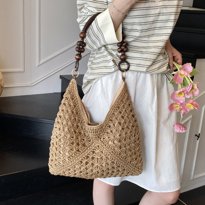 🏝️Artisanal Woven Tote with Inner Lining