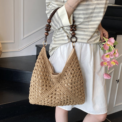 🏝️Artisanal Woven Tote with Inner Lining