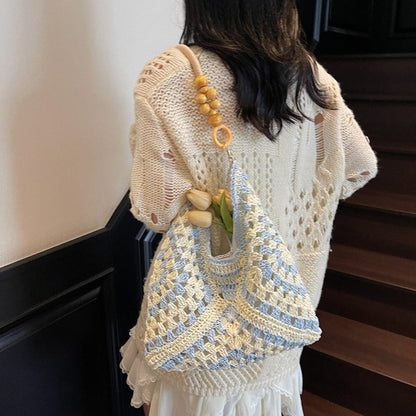 🏝️Artisanal Woven Tote with Inner Lining
