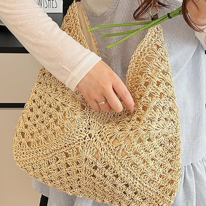 🏝️Artisanal Woven Tote with Inner Lining