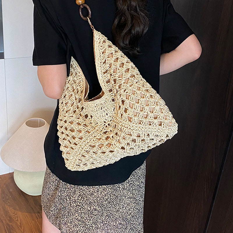 🏝️Artisanal Woven Tote with Inner Lining