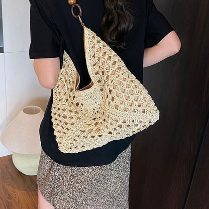 🏝️Artisanal Woven Tote with Inner Lining
