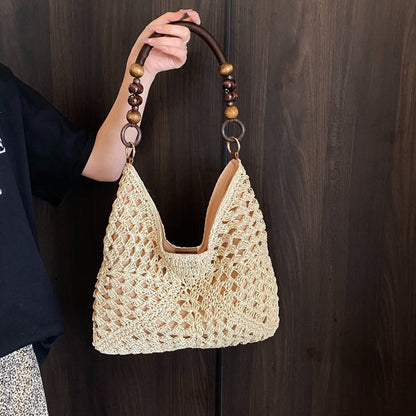 🏝️Artisanal Woven Tote with Inner Lining