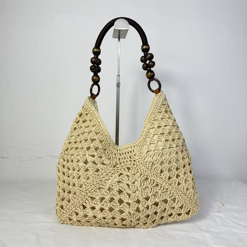 🏝️Artisanal Woven Tote with Inner Lining