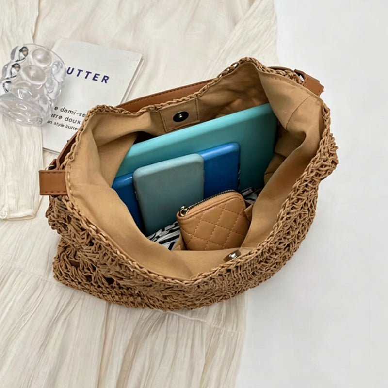 🏝️Artisanal Woven Tote with Inner Lining