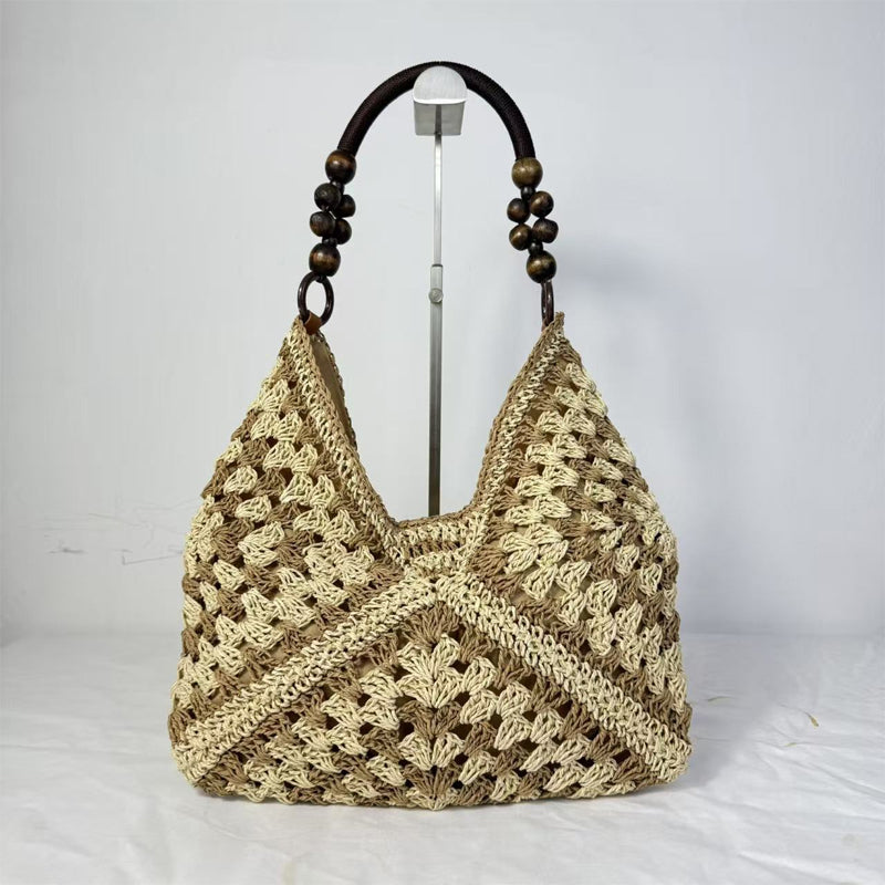 🏝️Artisanal Woven Tote with Inner Lining
