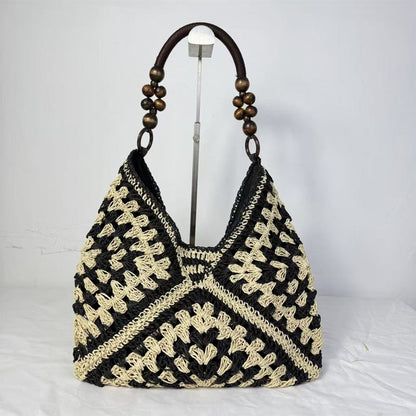 🏝️Artisanal Woven Tote with Inner Lining