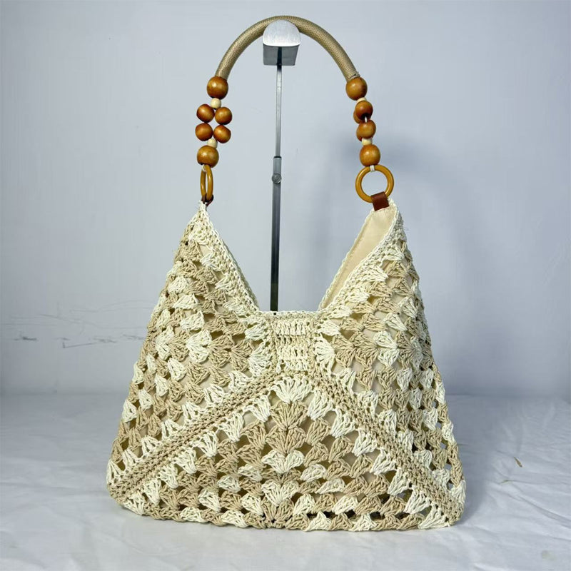 🏝️Artisanal Woven Tote with Inner Lining