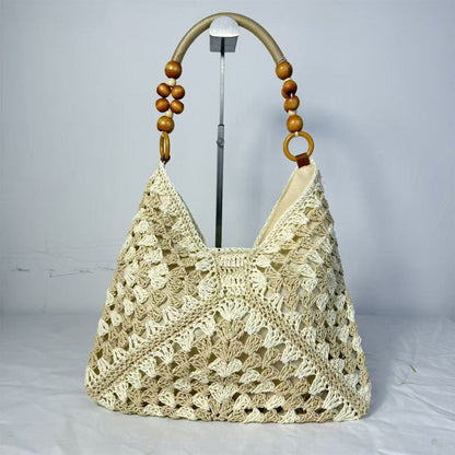 🏝️Artisanal Woven Tote with Inner Lining