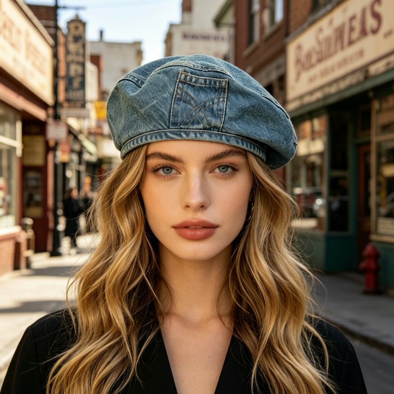 ✨Women's Vintage Denim Beret