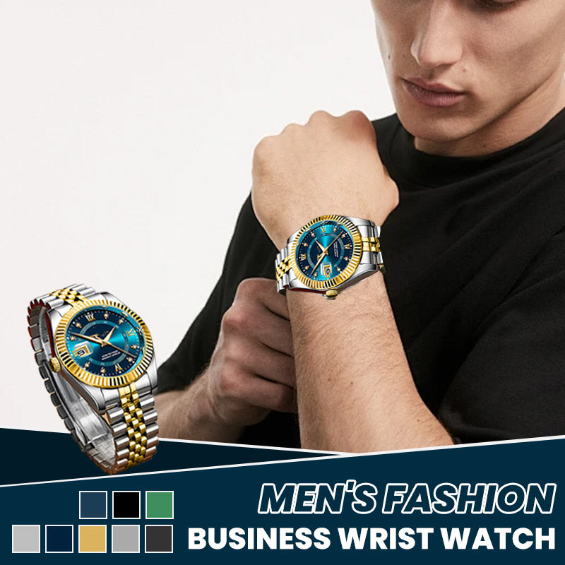✨ Men's Business Wrist Watch – Quartz, Stainless Steel, 8 Colors 🤵